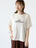 ネックレス刺繍プリントTシャツ（オフホワイト/チャコールグレー/ベージュ）｜Lugnoncure（ルノンキュール）通販