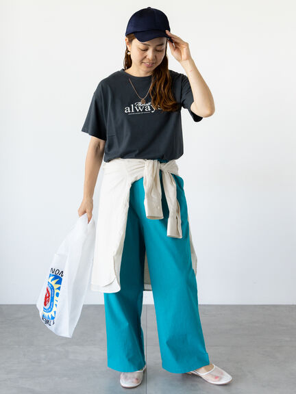 ネックレス刺繍プリントTシャツ（オフホワイト/チャコールグレー/ベージュ）｜Lugnoncure（ルノンキュール）通販