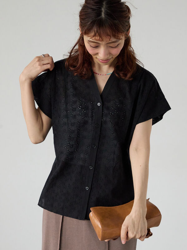 定番のお歳暮＆冬ギフト 6.8万✨未使用 23年 刺繍 シルク混 ブラウス フォクシー トップス