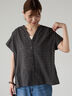 シフリー刺繍前開きブラウス（オフホワイト/チャコールグレー/ブラック/ラベンダー）｜Lugnoncure（ルノンキュール）通販