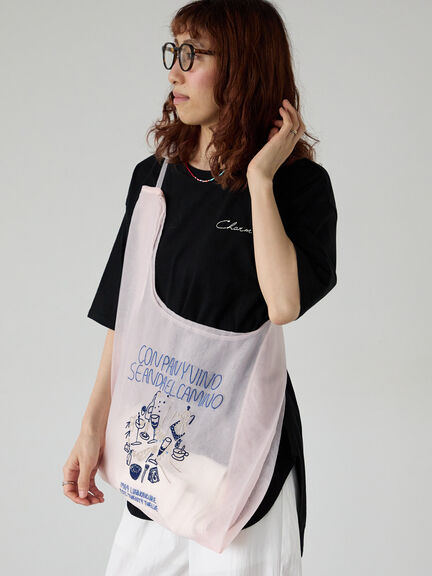 前後ロゴハーフスリーブTシャツ（オフホワイト/チャコールグレー/ブラック）｜Lugnoncure（ルノンキュール）通販