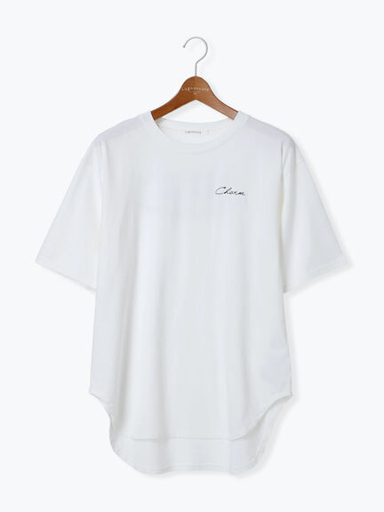 前後ロゴハーフスリーブTシャツ（オフホワイト/チャコールグレー/ブラック）｜Lugnoncure（ルノンキュール）通販