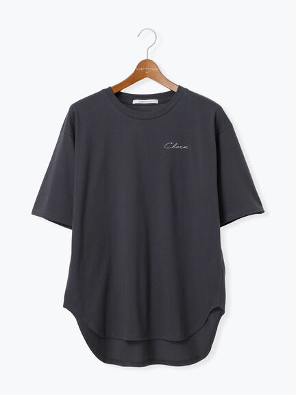 前後ロゴハーフスリーブTシャツ（オフホワイト/チャコールグレー/ブラック）｜Lugnoncure（ルノンキュール）通販