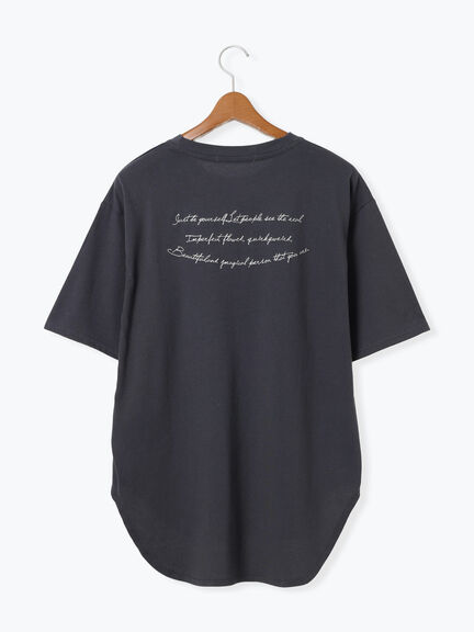 前後ロゴハーフスリーブTシャツ（オフホワイト/チャコールグレー/ブラック）｜Lugnoncure（ルノンキュール）通販