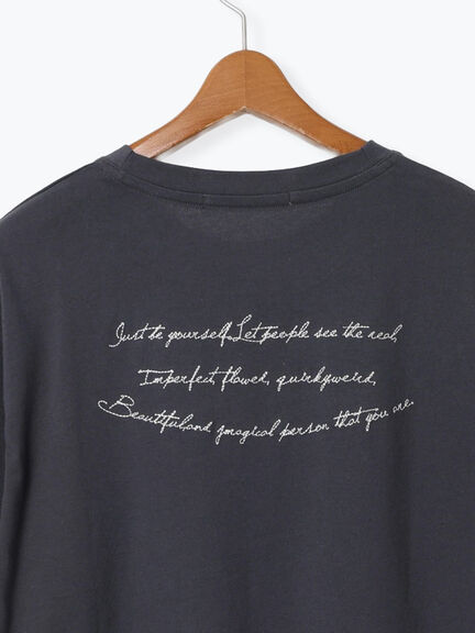 前後ロゴハーフスリーブTシャツ（オフホワイト/チャコールグレー/ブラック）｜Lugnoncure（ルノンキュール）通販