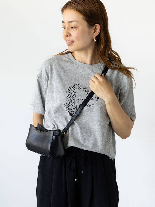 【接触冷感】動物モチーフプリントTシャツ（グレー）｜Lugnoncure（ルノンキュール）通販