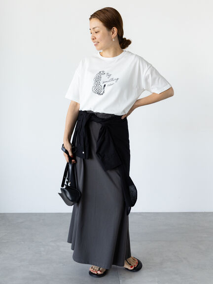 【接触冷感】動物モチーフプリントTシャツ（オフホワイト/グレー/チャコールグレー）｜Lugnoncure（ルノンキュール）通販