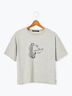 【接触冷感】動物モチーフプリントTシャツ（オフホワイト/グレー/チャコールグレー）｜Lugnoncure（ルノンキュール）通販