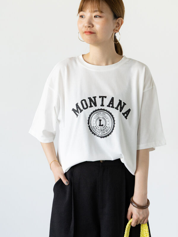 【接触冷感】カレッジ風プリントBIGTシャツ（オフホワイト）｜Lugnoncure（ルノンキュール）通販