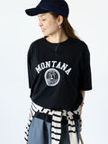 【接触冷感】カレッジ風プリントBIGTシャツ（ブラック）｜Lugnoncure（ルノンキュール）通販