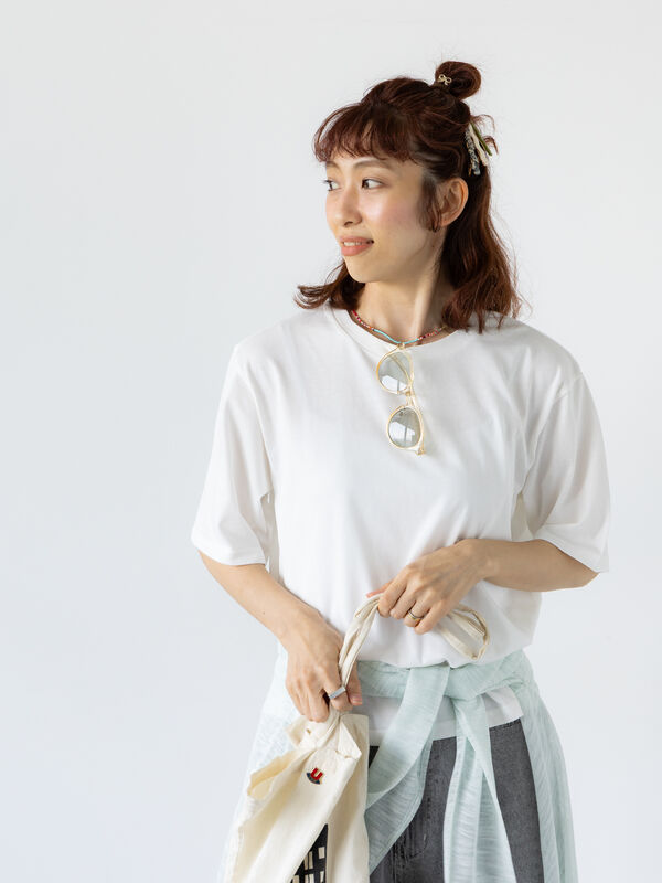 【接触冷感】クルーネックTシャツ（オフホワイト/チャコールグレー/ブラック/ネイビー）｜Lugnoncure（ルノンキュール）通販