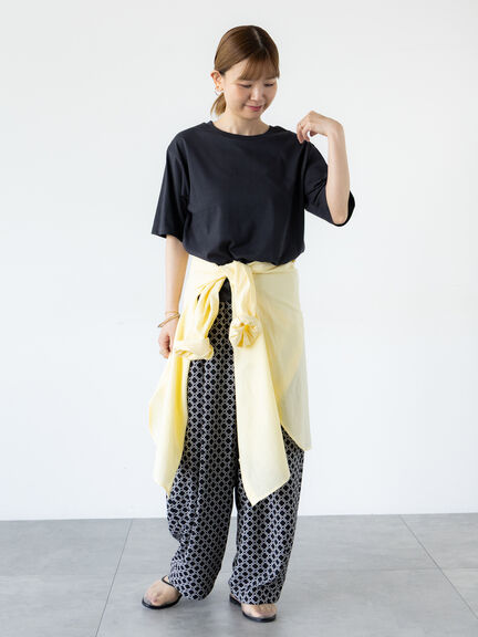 【接触冷感】クルーネックTシャツ（オフホワイト/チャコールグレー/ブラック/ネイビー）｜Lugnoncure（ルノンキュール）通販