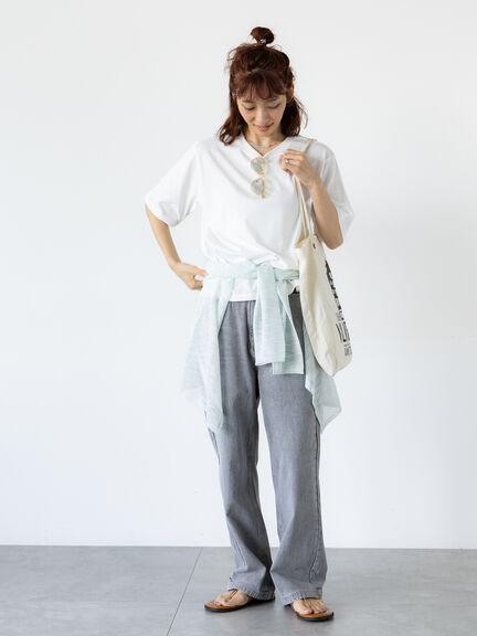 【接触冷感】クルーネックTシャツ（オフホワイト/チャコールグレー/ブラック/ネイビー）｜Lugnoncure（ルノンキュール）通販