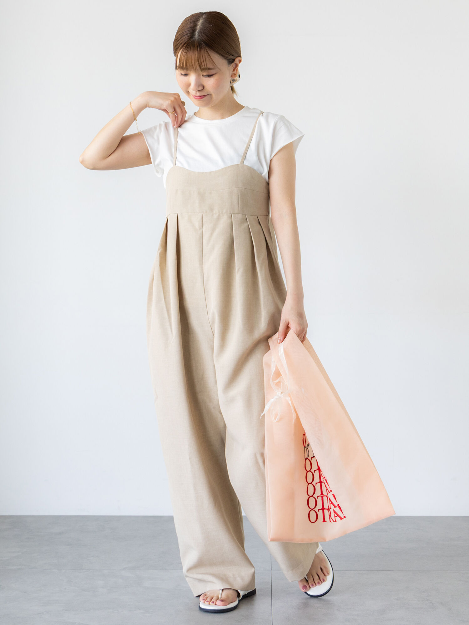 ドラッグストアーズ 麻混 薄手サロペット 3 ドラッグストアーズ 麻混 薄手サロペット 3 レディース