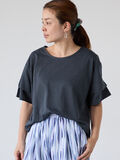 プレーティング袖タックTシャツ（チャコールグレー）｜Lugnoncure（ルノンキュール）通販
