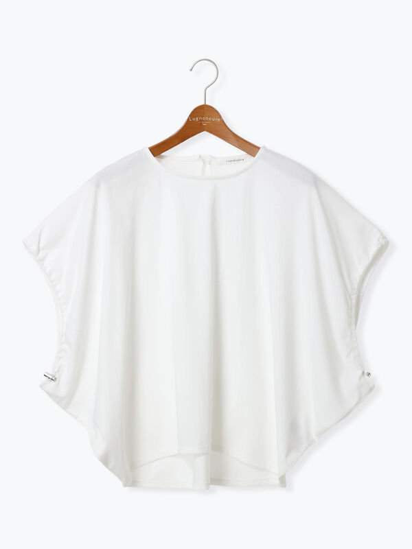 セール】 【接触冷感】袖口ドロストトップス（オフホワイト/ブラック