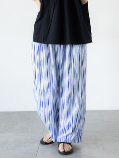 セール】 柄アソートイージーパンツ（ブラック/ベージュ/ブルー