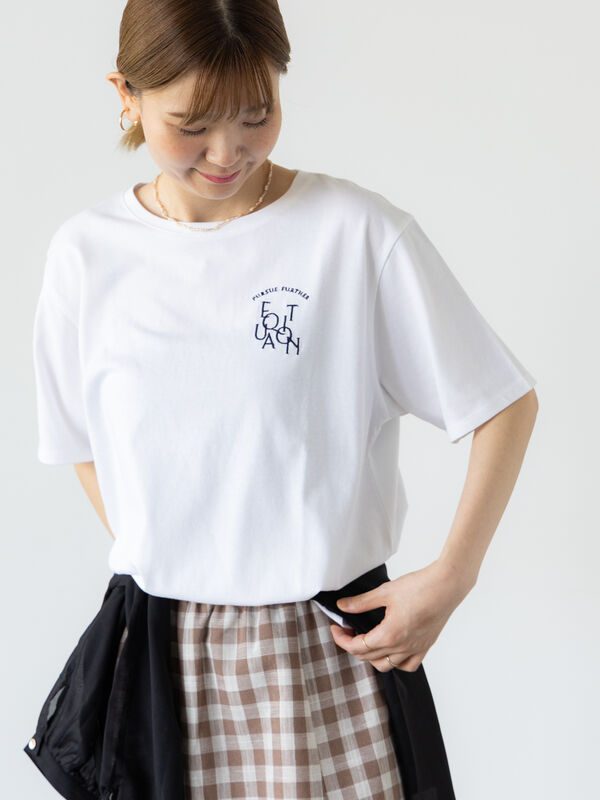 前後エンブロイダリーTシャツ（オフホワイト）｜Lugnoncure（ルノンキュール）通販
