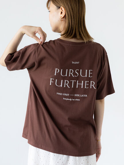 ブラウン ロゴTシャツ Lサイズ 37f08177b76b7ca2c11416b90d941e
