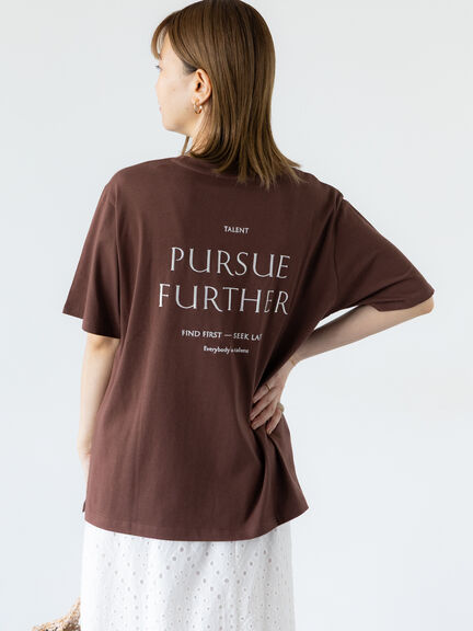 前後エンブロイダリーTシャツ（オフホワイト/ブラウン/ネイビー）｜Lugnoncure（ルノンキュール）通販