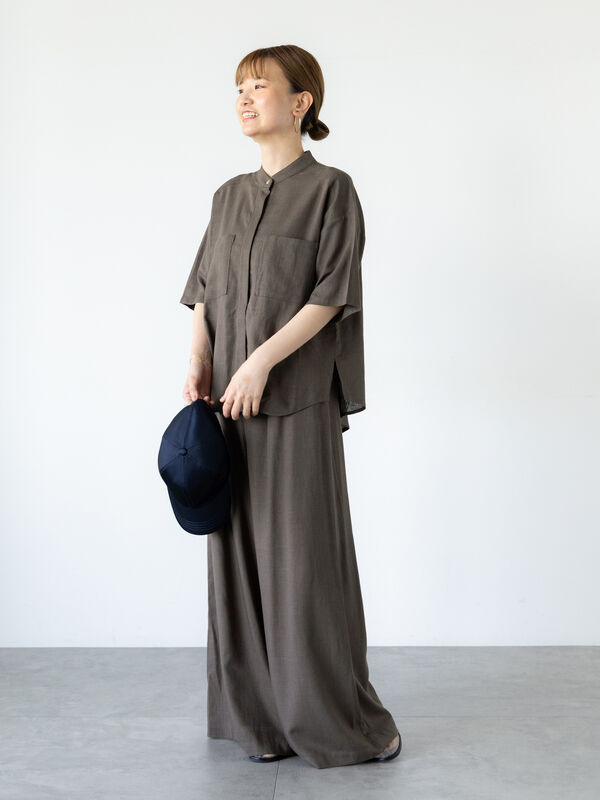 JUN0115ページ ✾ セール】 ストライプジャカードイージーパンツ（オフホワイト