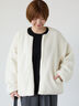 リバーシブルボアブルゾン（オフホワイト/チャコールグレー/ベージュ/モカ）｜Lugnoncure（ルノンキュール）通販