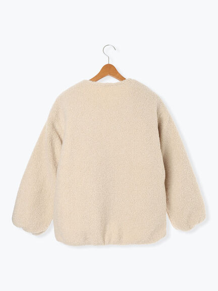 リバーシブルボアブルゾン（オフホワイト/チャコールグレー/ベージュ/モカ）｜Lugnoncure（ルノンキュール）通販