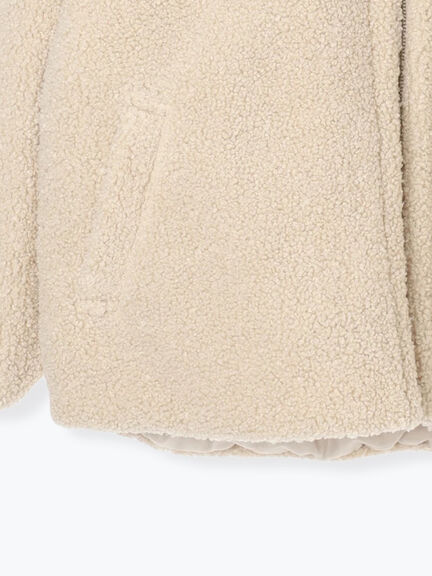 リバーシブルボアブルゾン（オフホワイト/チャコールグレー/ベージュ/モカ）｜Lugnoncure（ルノンキュール）通販