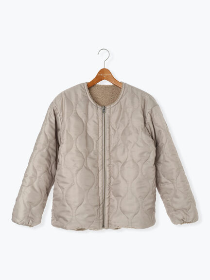 リバーシブルボアブルゾン（オフホワイト/チャコールグレー/ベージュ/モカ）｜Lugnoncure（ルノンキュール）通販