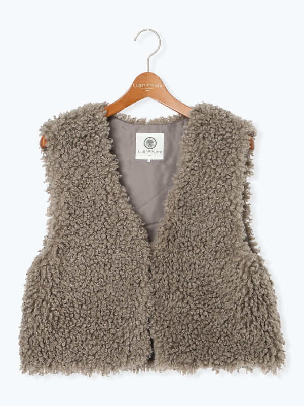 ミランカ プードルボアベスト 未使用 ルノンキュール Lugnoncure ミドルボアベスト （オフホワイト