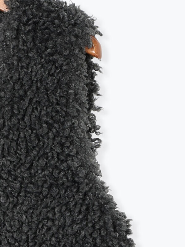 セール】 ショートボアベスト（オフホワイト/チャコールグレー/モカ