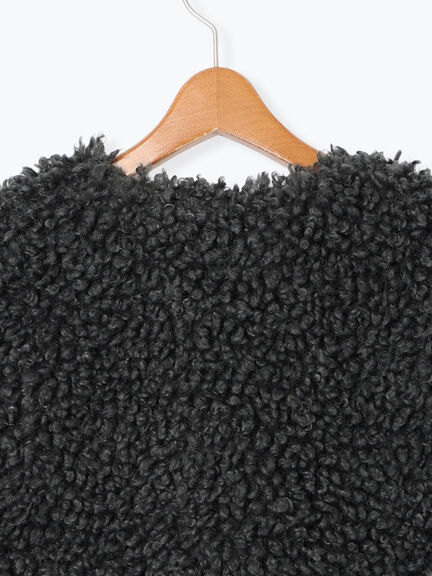 ショートボアベスト（オフホワイト/チャコールグレー/モカ）｜Lugnoncure（ルノンキュール）通販