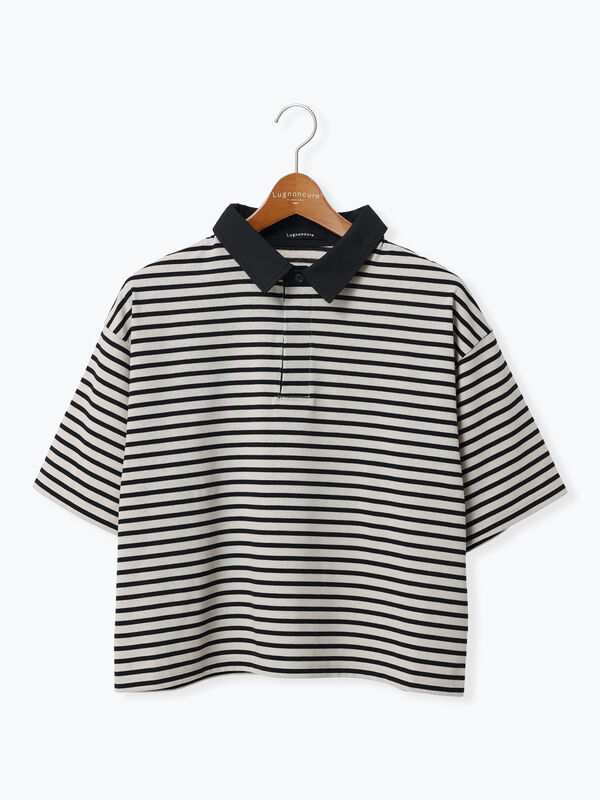 セール】 ボーダーラガーシャツ（ブラック/ベージュ/ブラウン/トップス