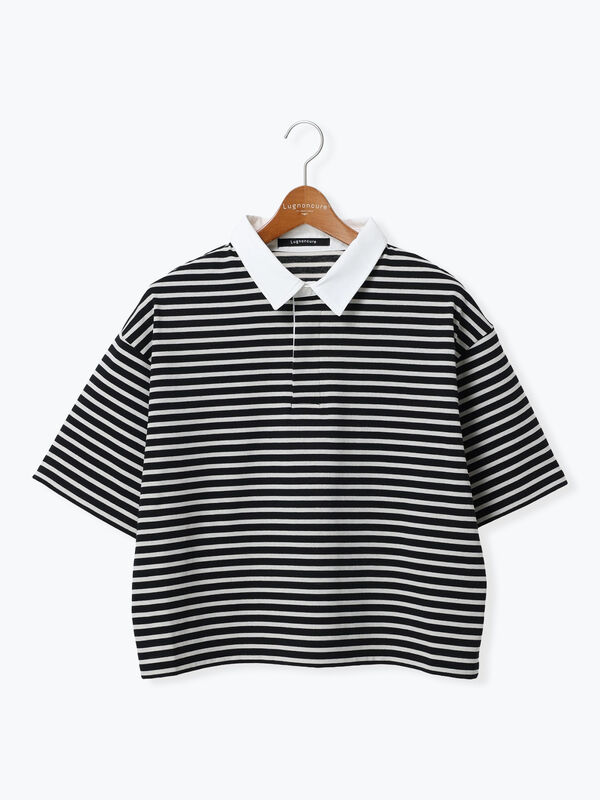 セール】 ボーダーラガーシャツ（ブラック/ベージュ/ブラウン/トップス