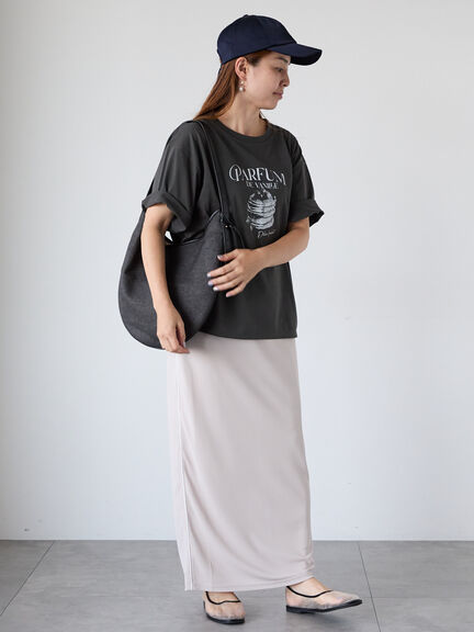 パンケーキモチーフTシャツ（オフホワイト/チャコールグレー/ブラック）｜Lugnoncure（ルノンキュール）通販