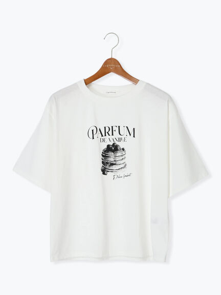 パンケーキモチーフTシャツ（オフホワイト/チャコールグレー/ブラック）｜Lugnoncure（ルノンキュール）通販
