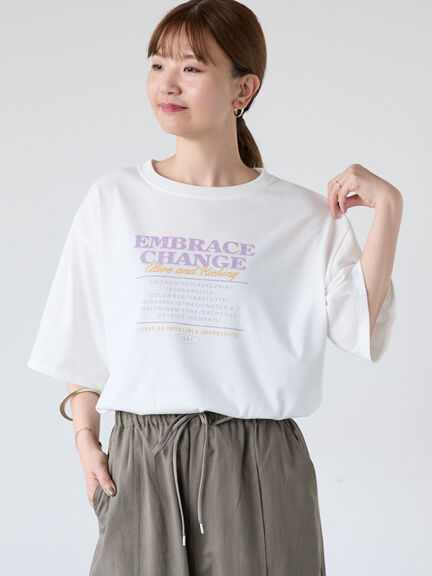 かすれロゴプリントTシャツ（オフホワイト/チャコールグレー/ブラック）｜Lugnoncure（ルノンキュール）通販