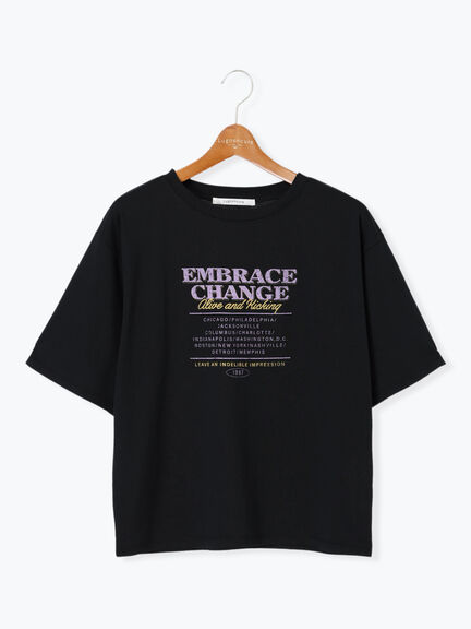 かすれロゴプリントTシャツ（オフホワイト/チャコールグレー/ブラック）｜Lugnoncure（ルノンキュール）通販