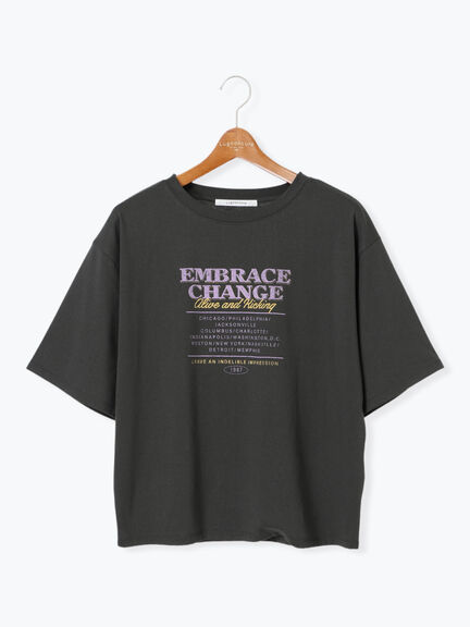 かすれロゴプリントTシャツ（オフホワイト/チャコールグレー/ブラック）｜Lugnoncure（ルノンキュール）通販