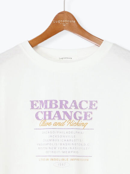かすれロゴプリントTシャツ（オフホワイト/チャコールグレー/ブラック）｜Lugnoncure（ルノンキュール）通販