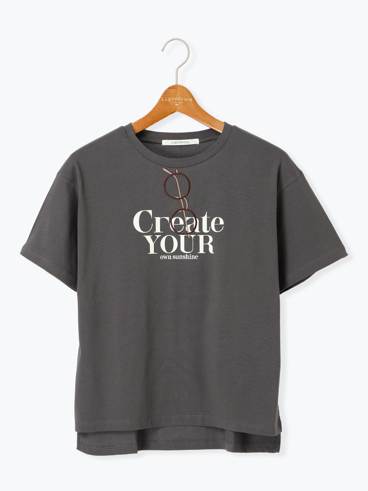 CADUNE❤︎サイドチュールロゴT-shirt❤︎チャコールグレー サイドチュールロゴT-shirt | Tシャツ・カットソー | CADUNE
