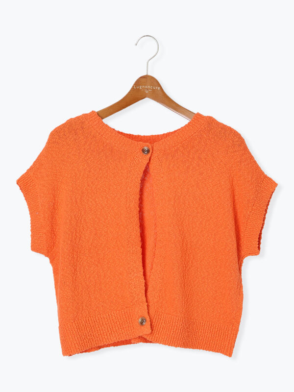 セール】 ◎ブークレ前後2WAYニットベスト（ブラック/ベージュ