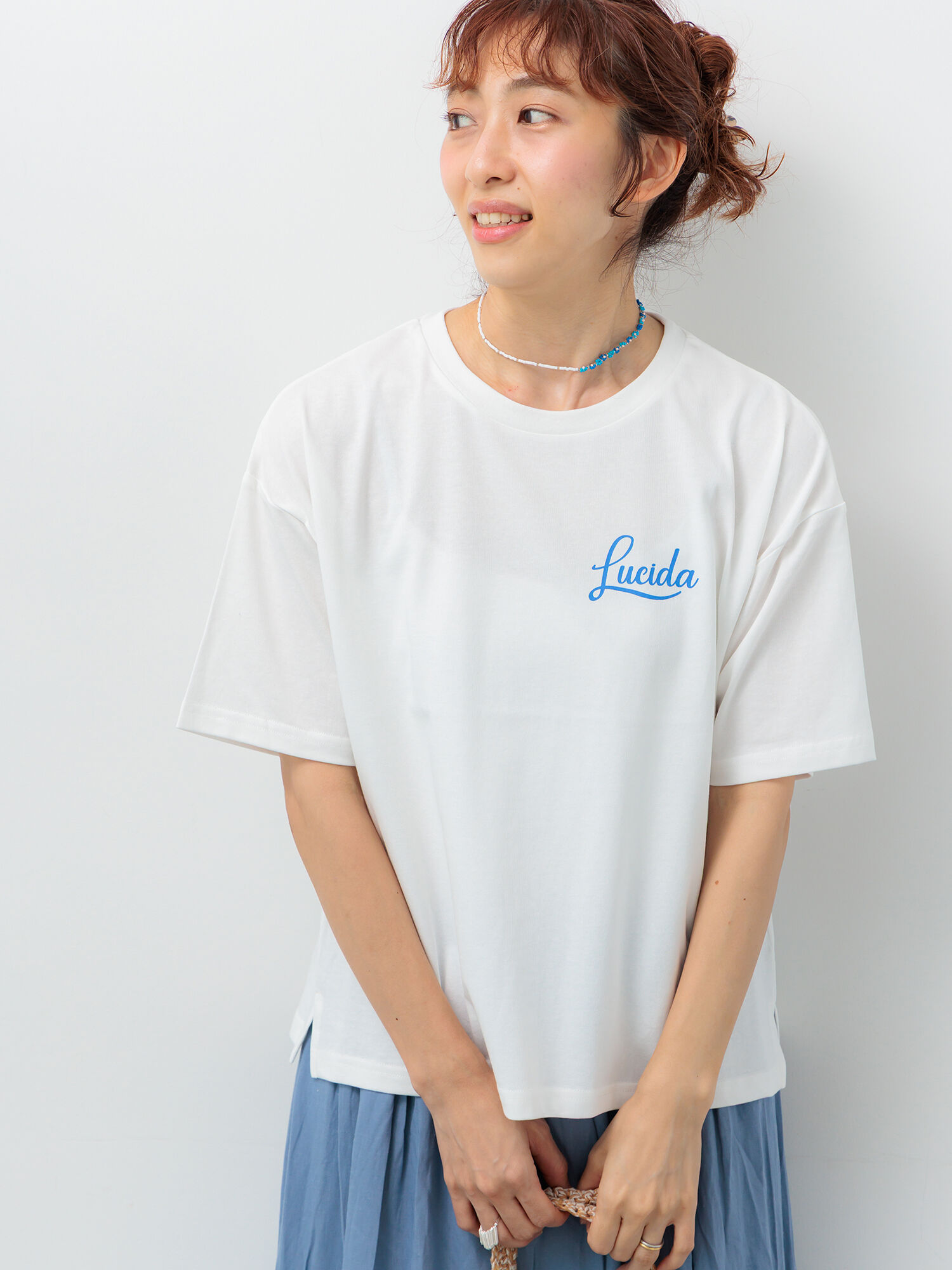 セール】 【接触冷感】ワンポイントロゴTシャツ（オフホワイト