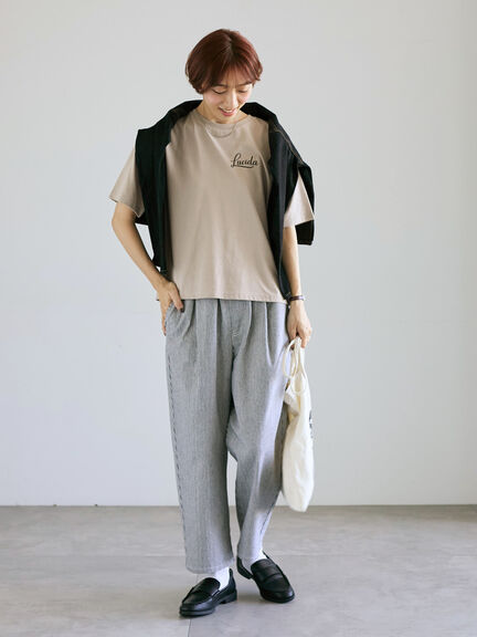 【接触冷感】ワンポイントロゴTシャツ（オフホワイト/ブラック/モカ）｜Lugnoncure（ルノンキュール）通販