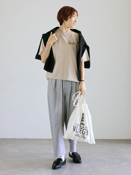 【接触冷感】ワンポイントロゴTシャツ（オフホワイト/ブラック/モカ）｜Lugnoncure（ルノンキュール）通販