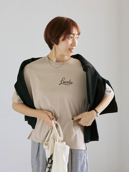 【接触冷感】ワンポイントロゴTシャツ（オフホワイト/ブラック/モカ）｜Lugnoncure（ルノンキュール）通販