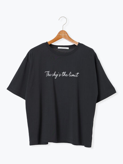 【接触冷感】筆記体ロゴBIGTシャツ（オフホワイト/チャコールグレー/ブラック）｜Lugnoncure（ルノンキュール）通販