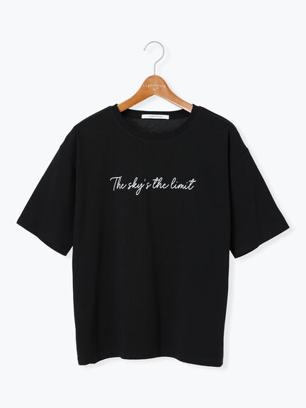 【接触冷感】筆記体ロゴBIGTシャツ（オフホワイト/チャコールグレー/ブラック）｜Lugnoncure（ルノンキュール）通販