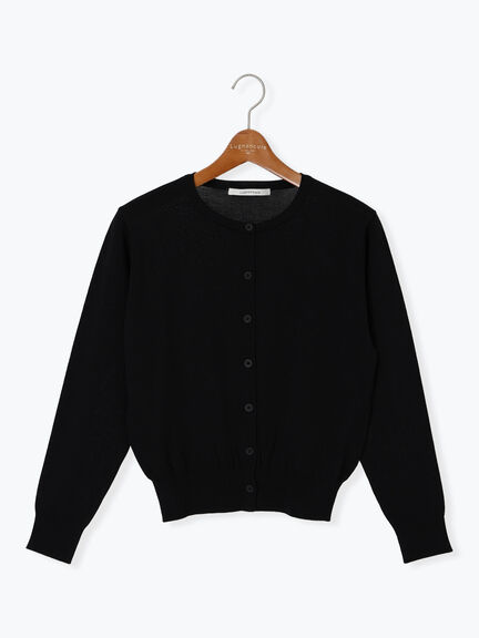シルクタッチクルーカーディガン《2025autumn catalog item》（オフホワイト/ブラック/カーキ）｜Lugnoncure（ルノンキュール）通販