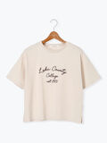 【接触冷感】刺繍ロゴTシャツ（ベージュ）｜Lugnoncure（ルノンキュール）通販